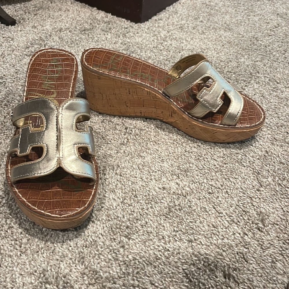 Gold wedges Sam Edelman